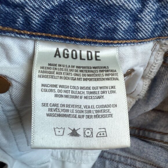 AGOLDE Riley High Rise Straight Crop in Zephyr Style A056D-811, Size 25 - Picture 7 of 15